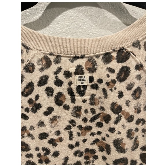 BILLABONG Scenic Ride Cheetah Print Crewneck Pullover Sweatshirt - Picture 5 of 5